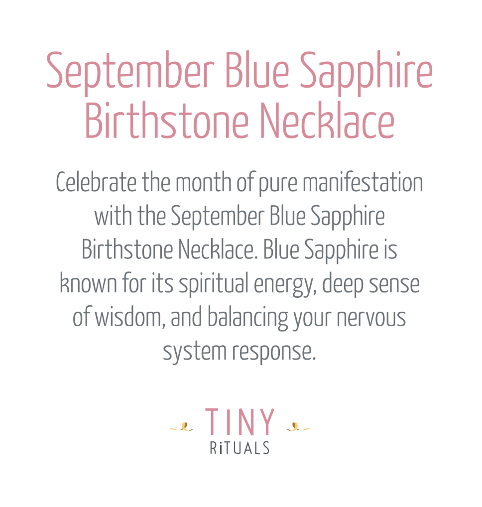 September Blue Sapphire Birthstone Necklace