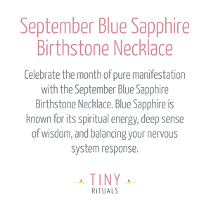 September Blue Sapphire Birthstone Necklace