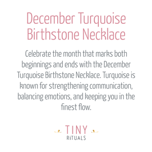 December Turquoise Birthstone Necklace