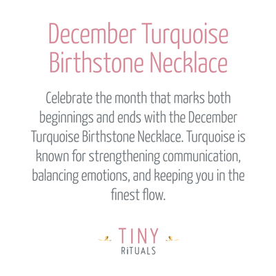 December Turquoise Birthstone Necklace