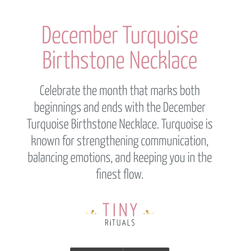 December Turquoise Birthstone Necklace