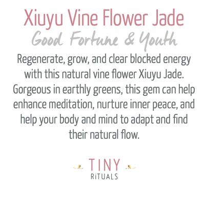 Natural Vine Flower Xiuyu Jade Energy Bracelet