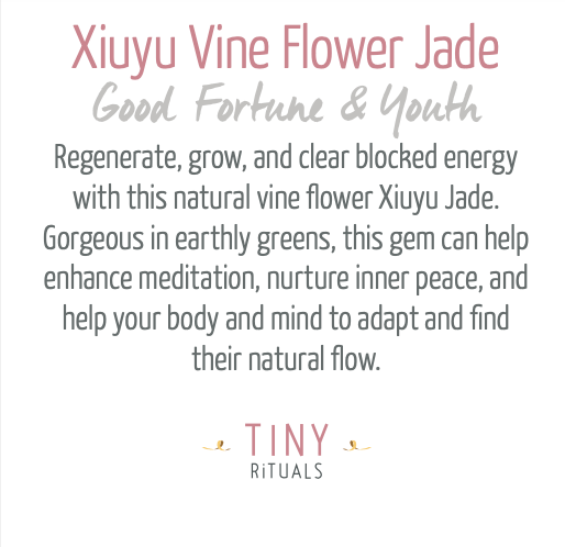 Natural Vine Flower Xiuyu Jade Energy Bracelet