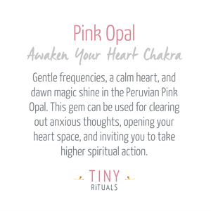 Pink Opal Silver or Gold Ring