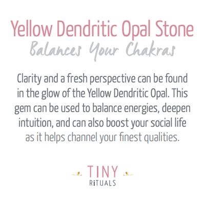 Yellow Dendritic Opal Energy Bracelet