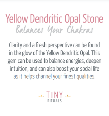 Yellow Dendritic Opal Energy Bracelet