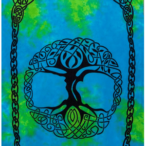 Celtic Tree of Life Tie Dye Curtain