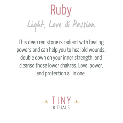 Ruby Crystal Point Necklace