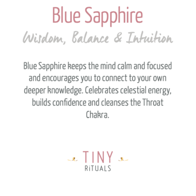 Blue Sapphire Silver or Gold Ring