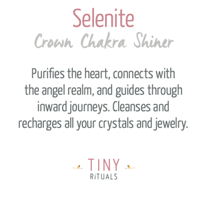Selenite Palm Stone