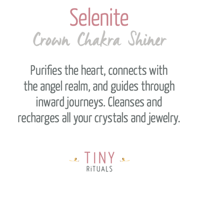 Selenite Palm Stone