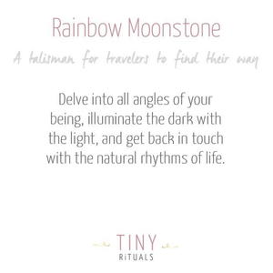 Rainbow Moonstone Golden Bracelet