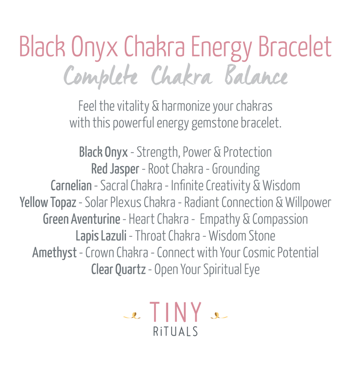 Black Onyx Seven Chakra Energy Bracelet