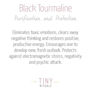 Black Tourmaline Silver, Gold or Rose Gold Ring