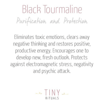 Black Tourmaline Silver, Gold or Rose Gold Ring