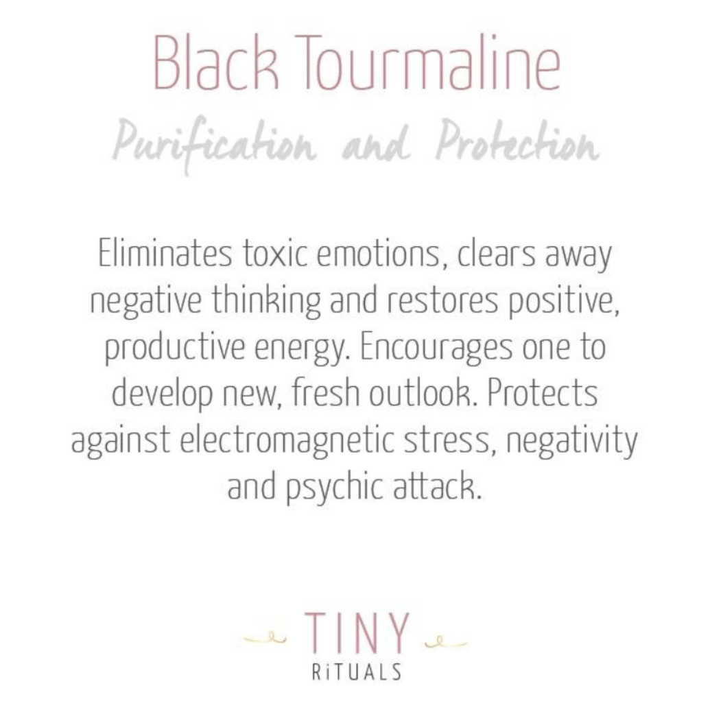 Black Tourmaline Silver, Gold or Rose Gold Ring
