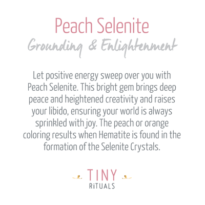 Peach Selenite Sphere with Tripod