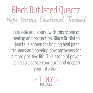 Black Rutilated Quartz Crystal Point - AAA Premium Quality