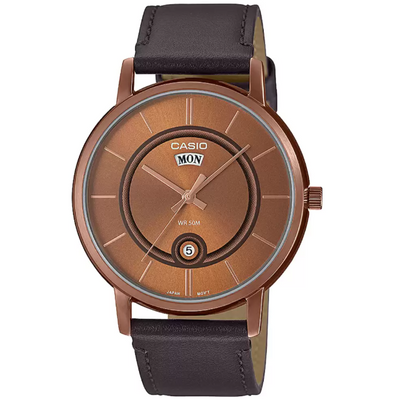 Enticer Men Quartz Brown Dial Analog Leather Watch A2045