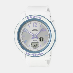 Baby-G Women Quartz White Dial Analog-Digital Resin Watch B224