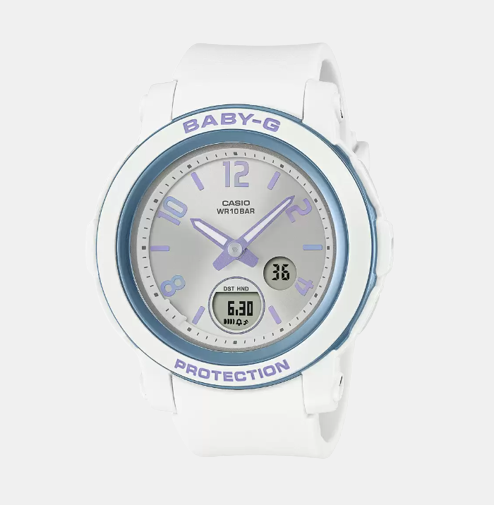 Baby-G Women Quartz White Dial Analog-Digital Resin Watch B224