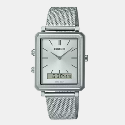 Enticer Men Quartz Silver Dial Analog Stainless Steel Watch A2089