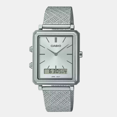 Enticer Men Quartz Silver Dial Analog Stainless Steel Watch A2089