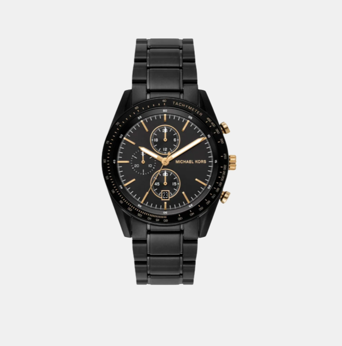 Accelerator Warren Men Quartz Black Dial Chronograph Stainless Steel Watch MK9113