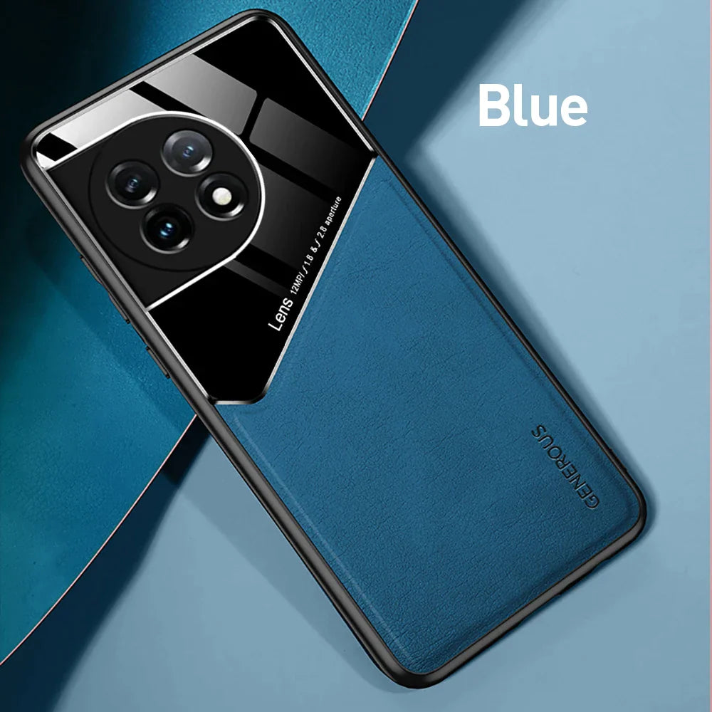 OnePlus 12 Series Vintage Leather Magnetic Holder Case
