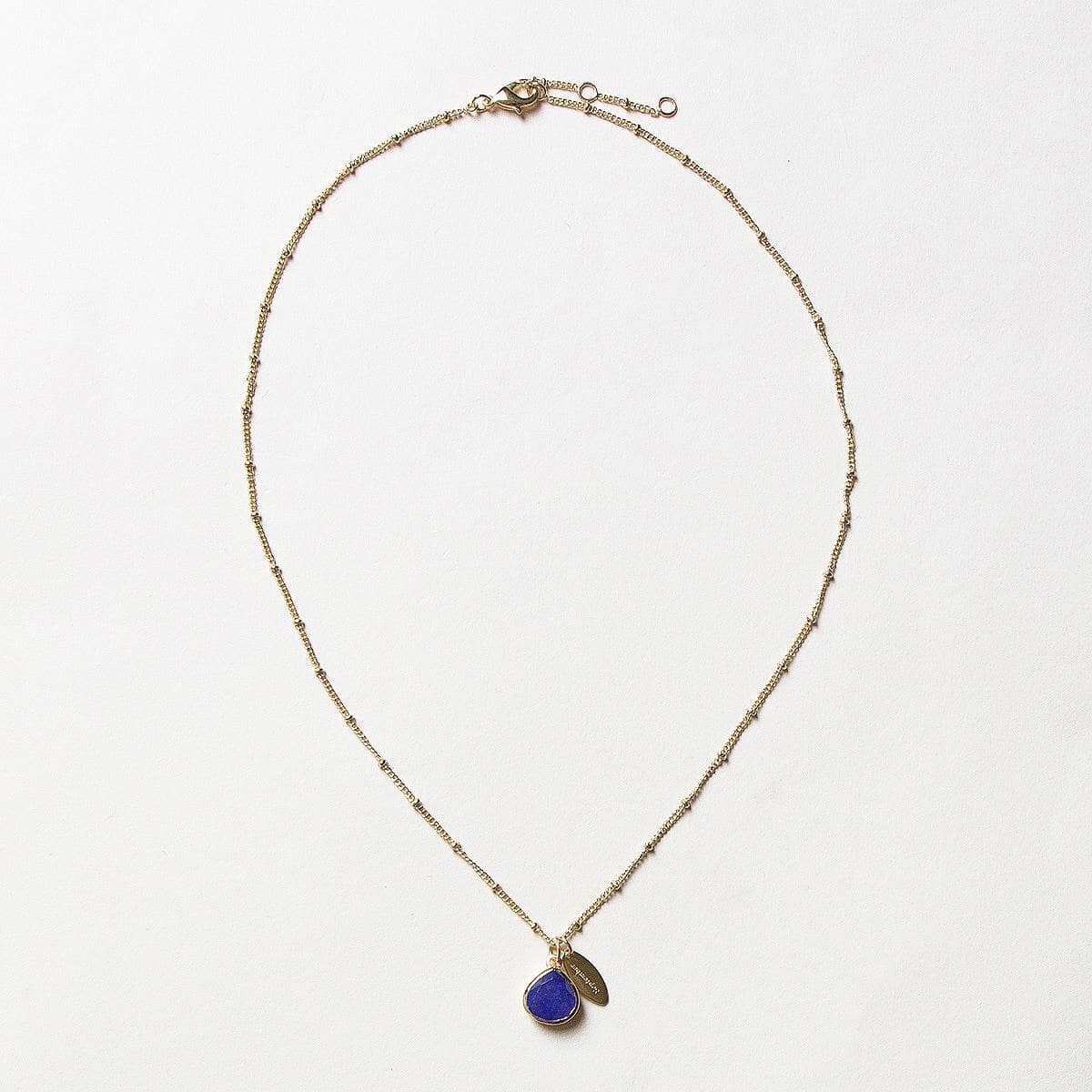 September Blue Sapphire Birthstone Necklace