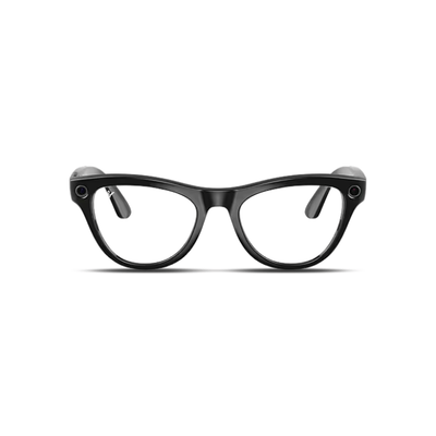 Ray-Ban | Meta Skyler Shiny Black/Clear/Cerulean Blue Transitions