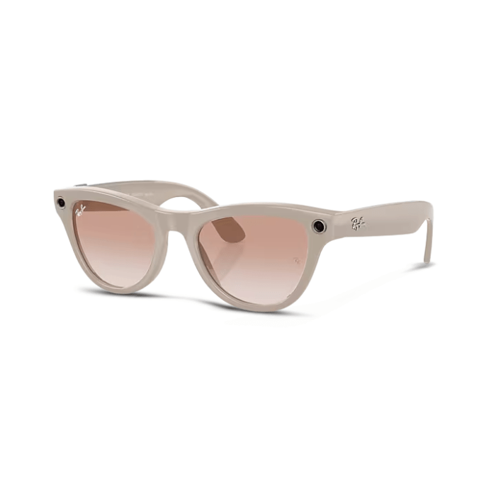 Ray-Ban | Meta Skyler Shiny Chalky Gray/Cinnamon Pink