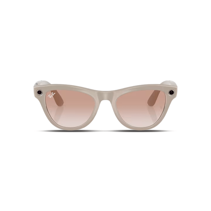 Ray-Ban | Meta Skyler Shiny Chalky Gray/Cinnamon Pink