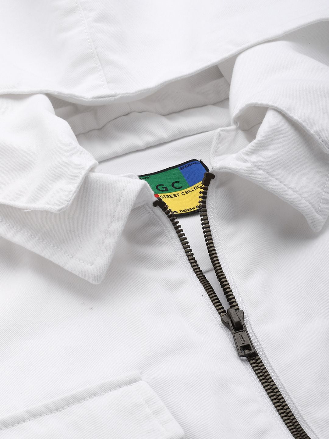 Men's White Oversized Solid Street Wear Shirt
