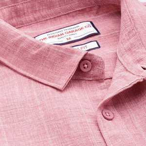 Men's Pink Slim Fit Vertical Striped Casual Shirt