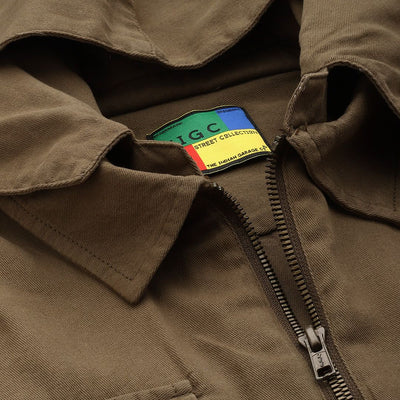 Men's Olive Oversized Solid Street Wear Shirt