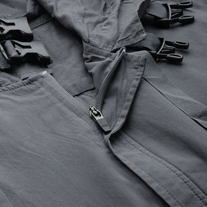 Men's Grey Boxy Solid Street Wear Shirt