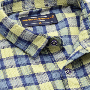 Men's Orange Relaxed Fit Checked Casual Shirt