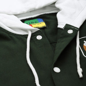 Men's Green Regular Fit Graphic Street Wear Shirt
