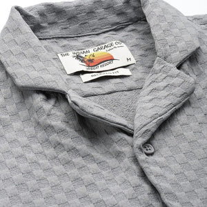 Men's Grey Relaxed Fit Solid Resort Wear Shirt