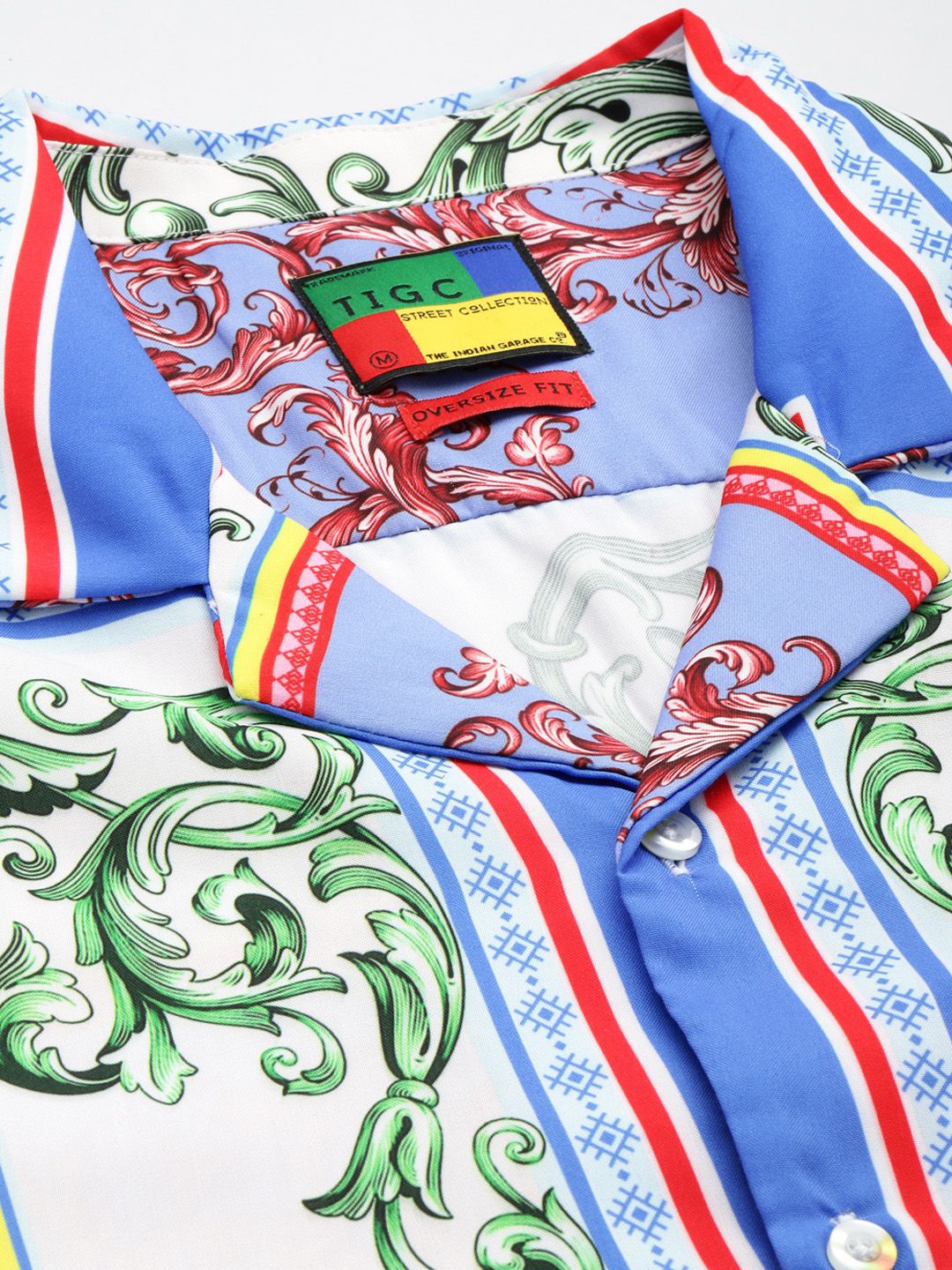 Men's Multicolor Oversized Kitch Street Wear Shirt