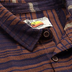 Men's Brown Relaxed Fit Geometric Resort Wear Shirt