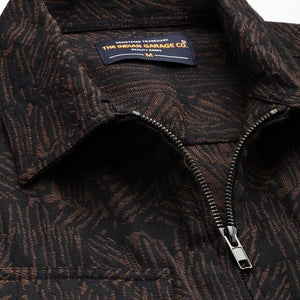Men's Brown Regular Fit Textured Casual Shirt