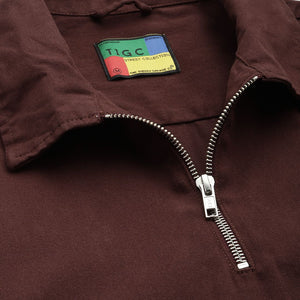 Men's Maroon Regular Fit Graphic Print Street Wear Overshirt