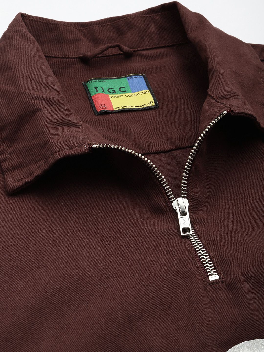 Men's Maroon Regular Fit Graphic Print Street Wear Overshirt