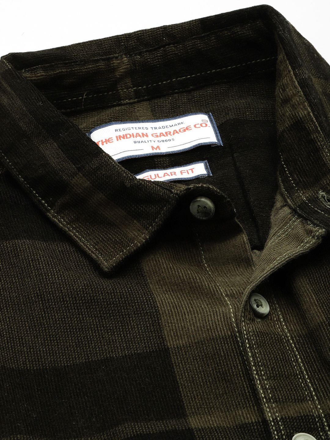 Men's Black Regular Fit Checked Casual Shirt