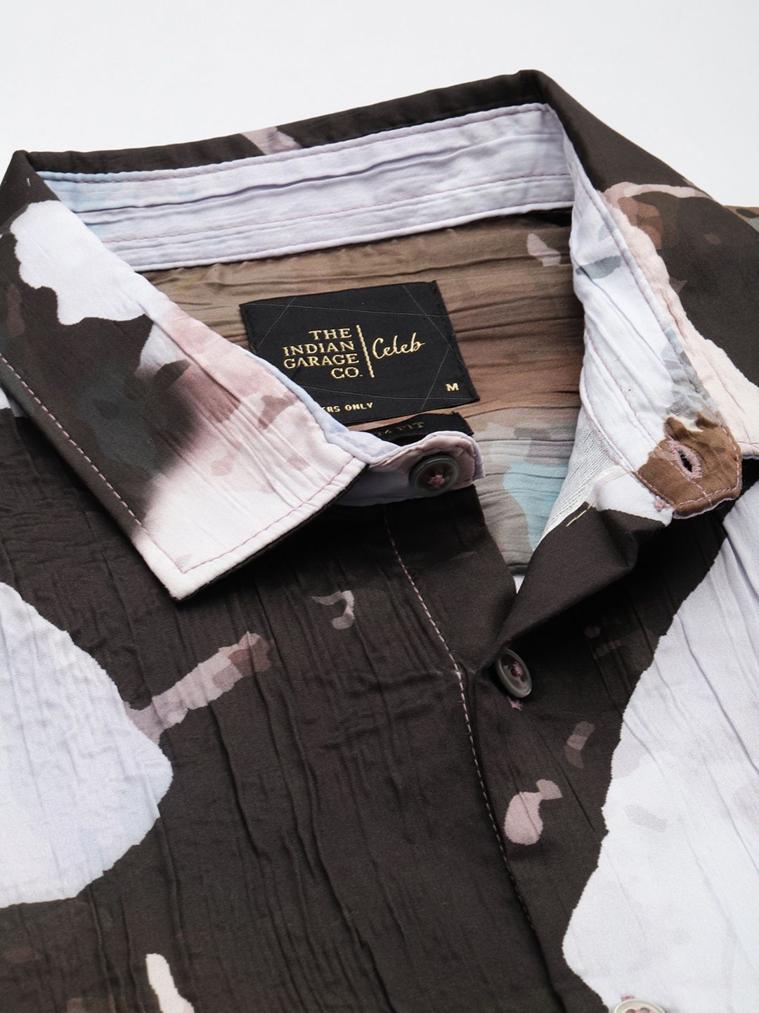 Men's Multicolor Slim Fit Abstract Print Party Wear Shirt
