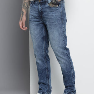 Men's Blue Slim Fit Solid Jeans