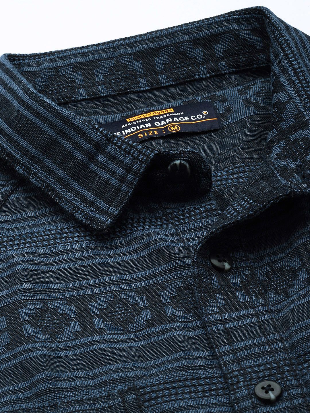 Men's Grey Relaxed Fit Textured Resort Wear Shirt