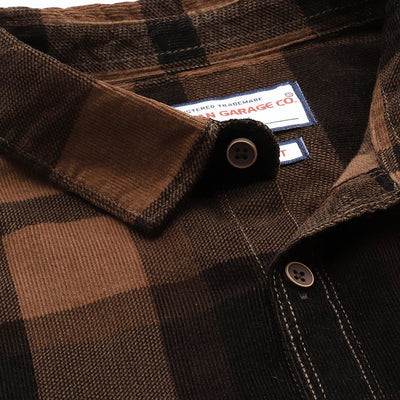 Men's Brown Regular Fit Checked Casual Shirt